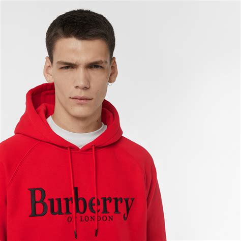 embroidered logo jersey hoodie burberry|burberry embroidered knight hoodie.